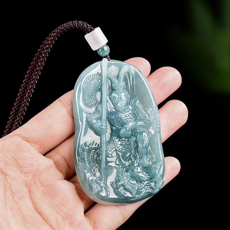 Necklace Pendant - 버마산 경옥 원숭이 왕 펜던트 목걸이