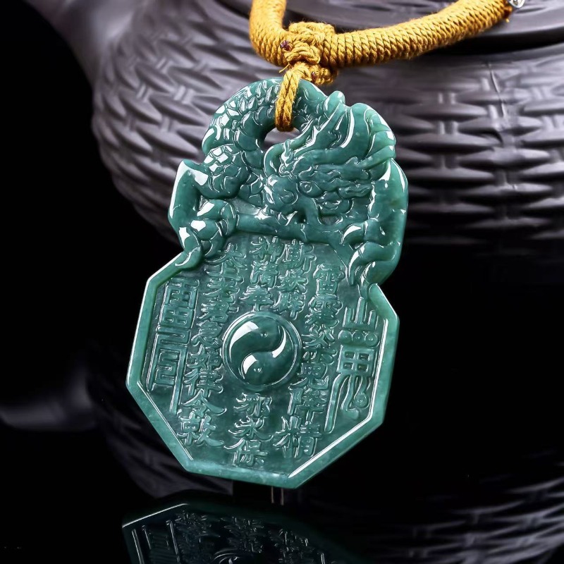 천연 진짜 에메랄드 블루 워터 마운틴 고스트 코인 펜던 - Necklace Pendant 리뷰 및 가격