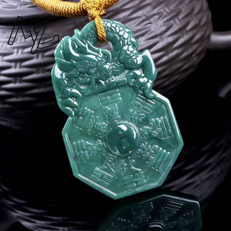 천연 진짜 에메랄드 블루 워터 마운틴 고스트 코인 펜던 - Necklace Pendant 리뷰 및 가격