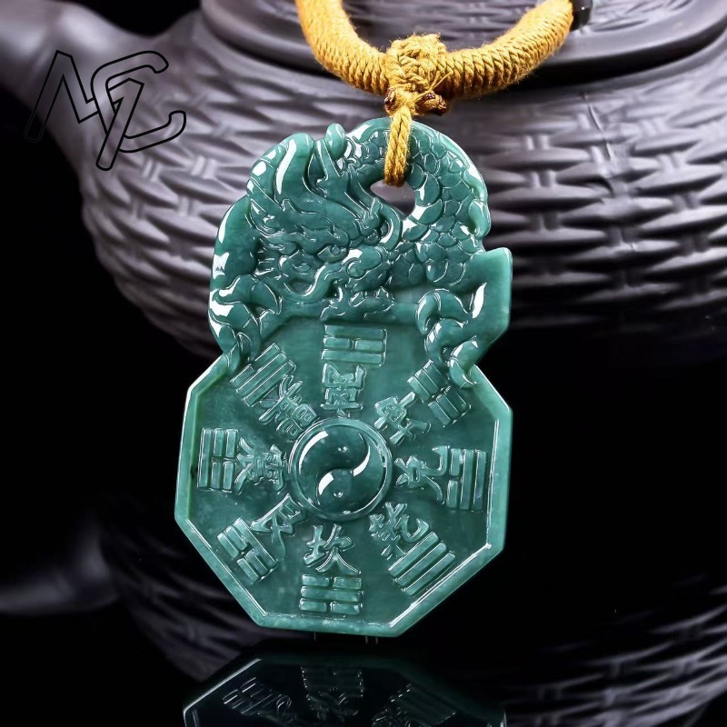 천연 진짜 에메랄드 블루 워터 마운틴 고스트 코인 펜던 - Necklace Pendant 리뷰 및 가격