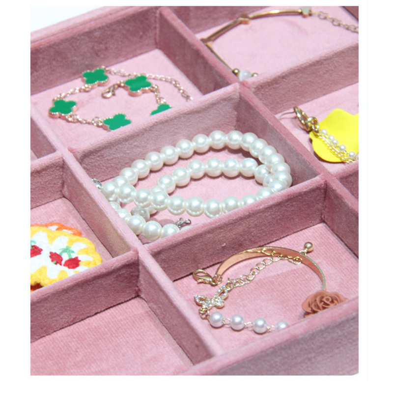 핑크 벨벳 쥬얼리 디스플레이 트레이, 대형 35x24c - Jewelry And Watches Stores 리뷰 및 가격