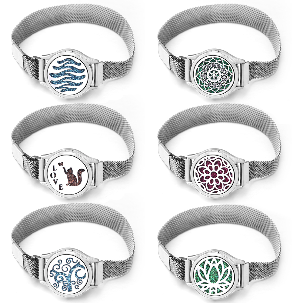 트렌디한 연꽃 패턴 아로마 테라피 로켓 팔찌, 스테인레 - Jewelry Essentials Watches 리뷰 및 가격