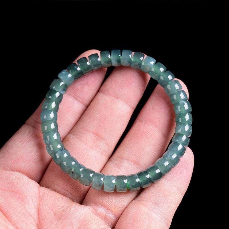 천연 A급 비취 블루 워터 올드 스타일 배럴, 아이스  - Jewelry & Watches Vitopoulos 리뷰 및 가격