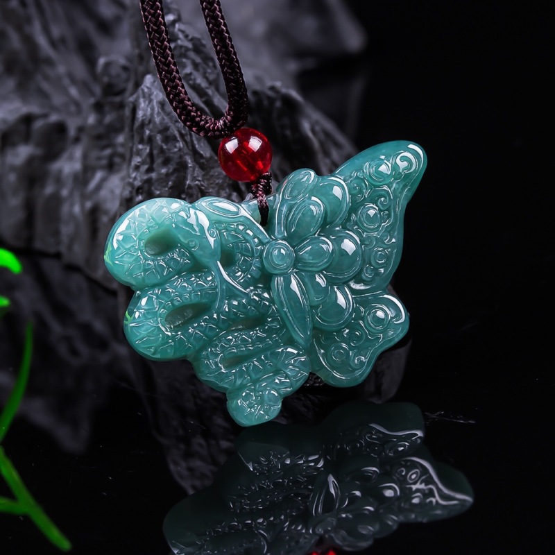 남녀공용 천연 비취 A급, 나비 펜던트, 블루 워터 아 - Jewelry & Watches Vitopoulos 리뷰 및 가격