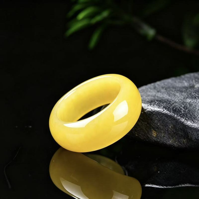 진짜 A급 경옥 반지, 풀옐로우 컬러와 풍부한 색소,  - Jewelry & Watches Vitopoulos 리뷰 및 가격
