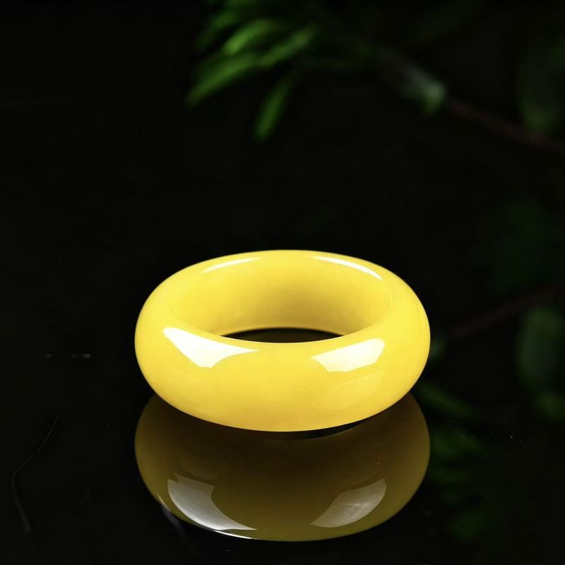 진짜 A급 경옥 반지, 풀옐로우 컬러와 풍부한 색소,  - Jewelry & Watches Vitopoulos 리뷰 및 가격
