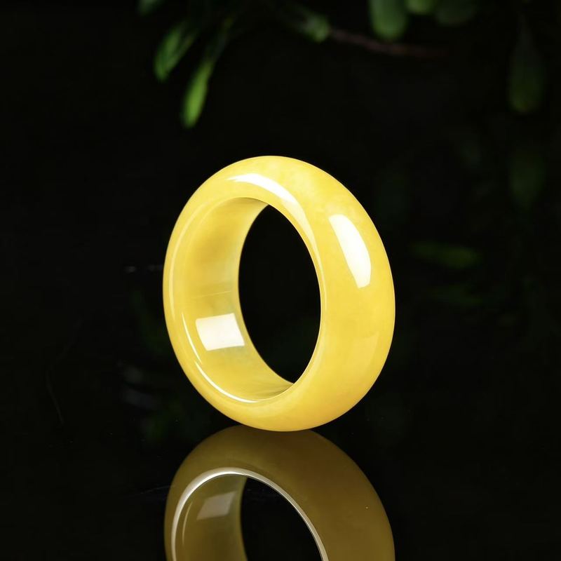 진짜 A급 경옥 반지, 풀옐로우 컬러와 풍부한 색소,  - Jewelry & Watches Vitopoulos 리뷰 및 가격