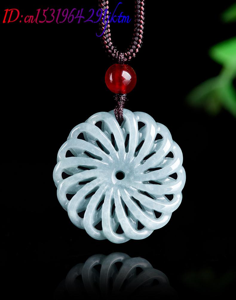 버마산 비취 꽃 펜던트 목걸이 스톤 패션 액세서리 부적 - Necklace Pendant 리뷰 및 가격