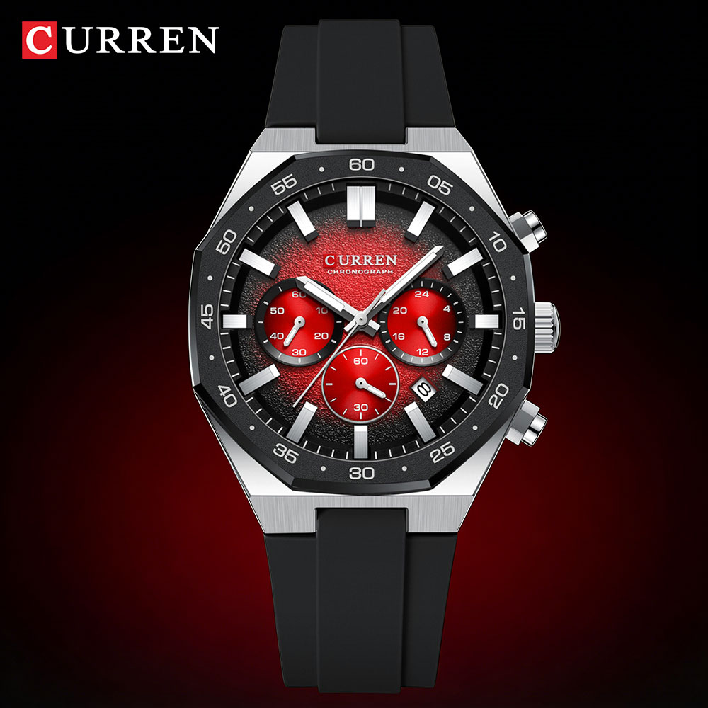커렌 패션 캐주얼 남성 스포츠 시계 크로노그래프 실리콘 - Jewellery Watches 리뷰 및 가격