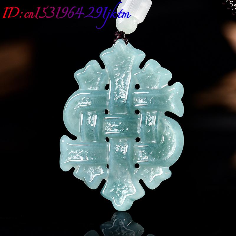 천연 버마산 비취 중국 매듭 펜던트 목걸이 보석 부적  - Necklace Pendant 리뷰 및 가격