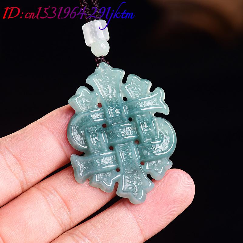 천연 버마산 비취 중국 매듭 펜던트 목걸이 보석 부적  - Necklace Pendant 리뷰 및 가격