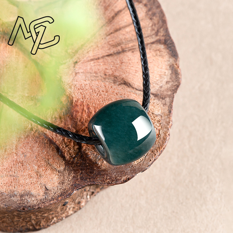 천연 미얀마 에메랄드 딥 블루 워터 로드 커넥션 비즈  - Necklace Pendant 리뷰 및 가격