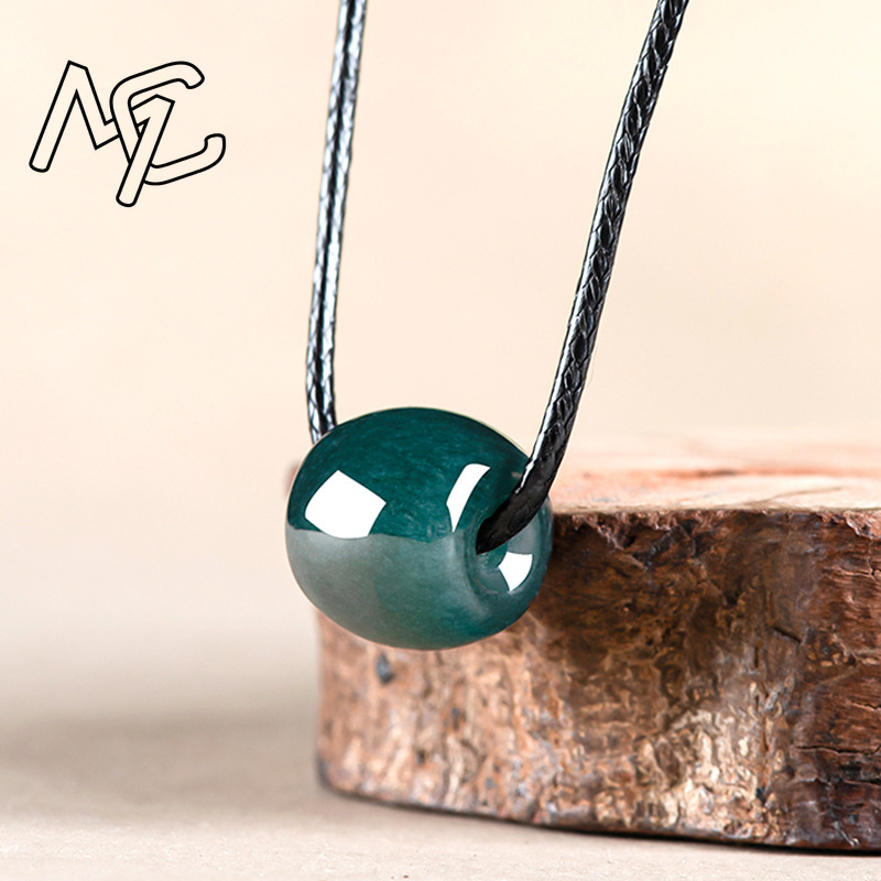 천연 미얀마 에메랄드 딥 블루 워터 로드 커넥션 비즈  - Necklace Pendant 리뷰 및 가격