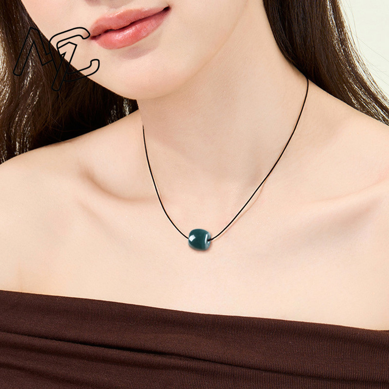 천연 미얀마 에메랄드 딥 블루 워터 로드 커넥션 비즈  - Necklace Pendant 리뷰 및 가격